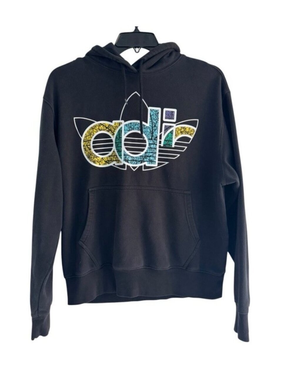 Adidas Originals Men's Sz M Kicks Crew 2020 Valentine's Black Hoodie Logo